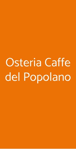 Osteria Caffe Del Popolano, San Casciano in Val di Pesa
