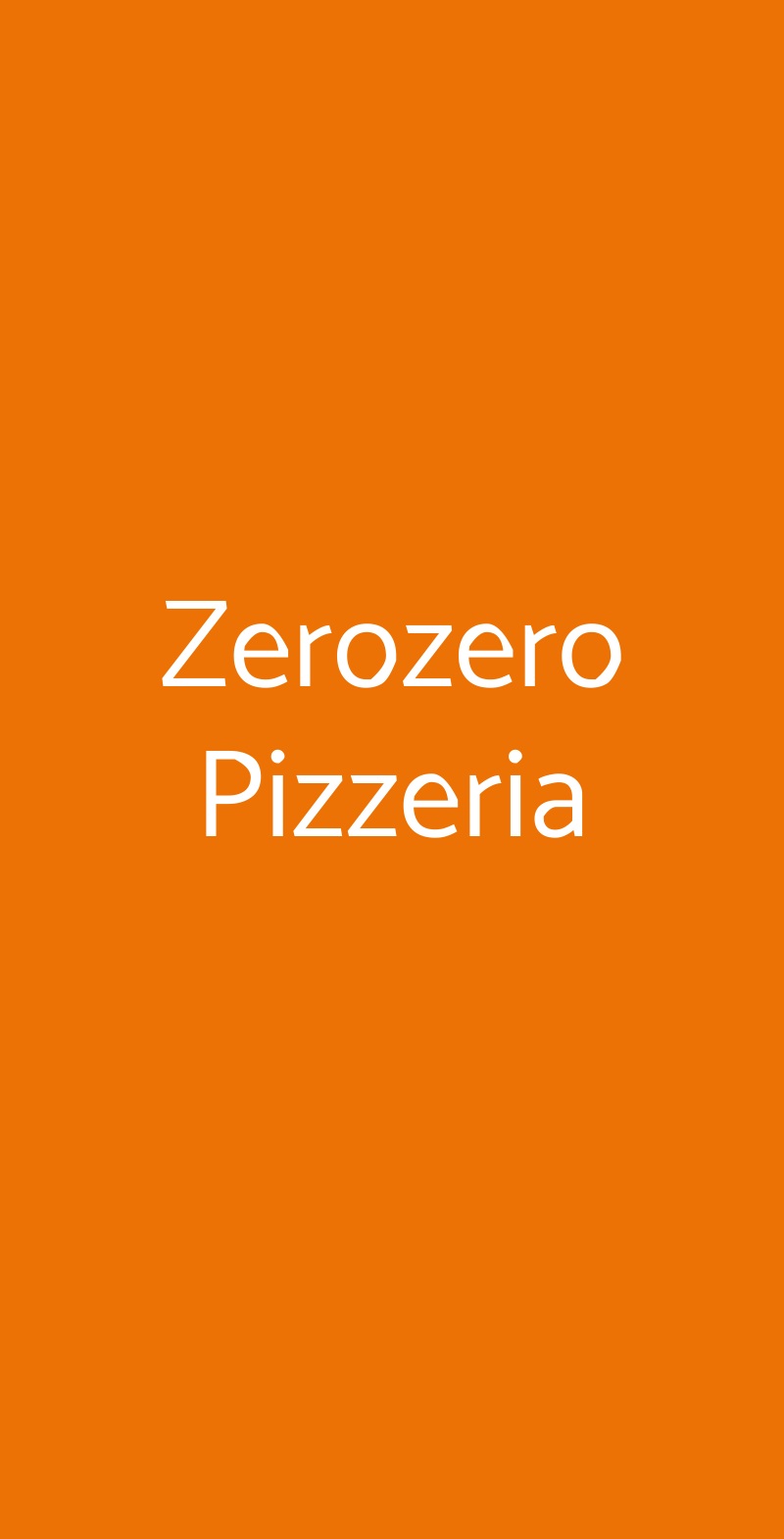 Zerozero Pizzeria Firenze menù 1 pagina