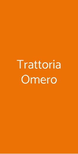 Trattoria Omero, Firenze