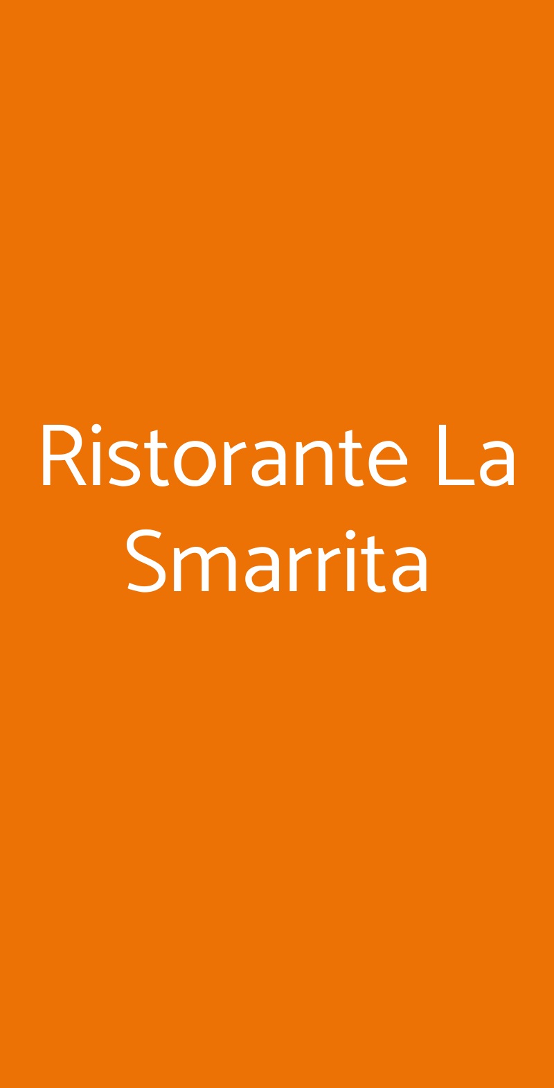 Ristorante La Smarrita Torino menù 1 pagina