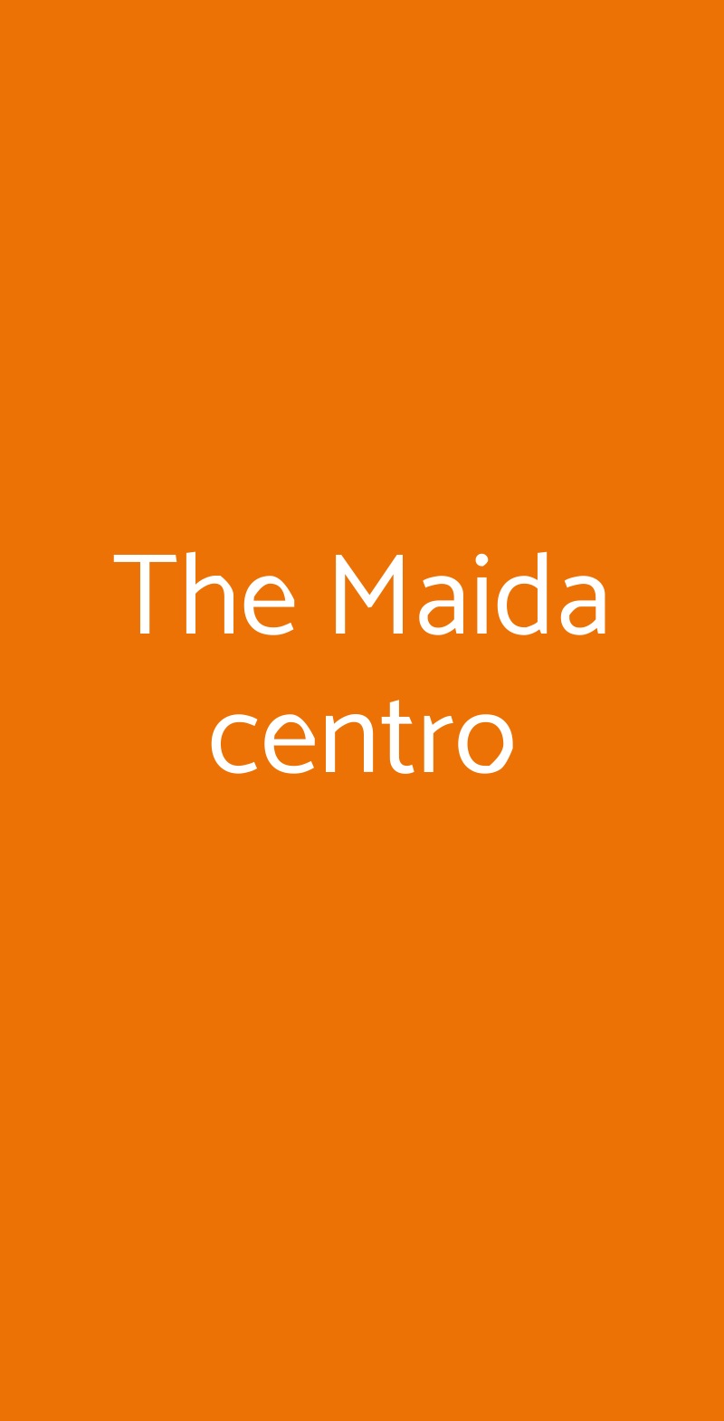 The Maida centro Crotone menù 1 pagina
