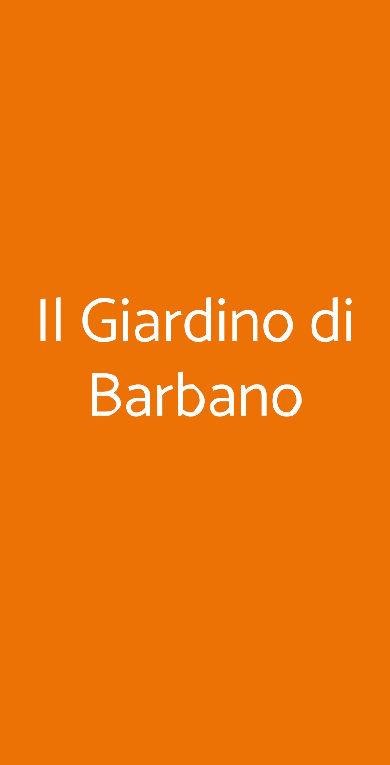 Il Giardino di Barbano Firenze menù 1 pagina