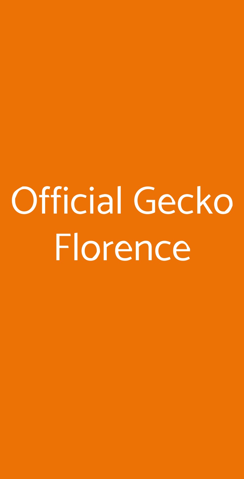 Official Gecko Florence Firenze menù 1 pagina