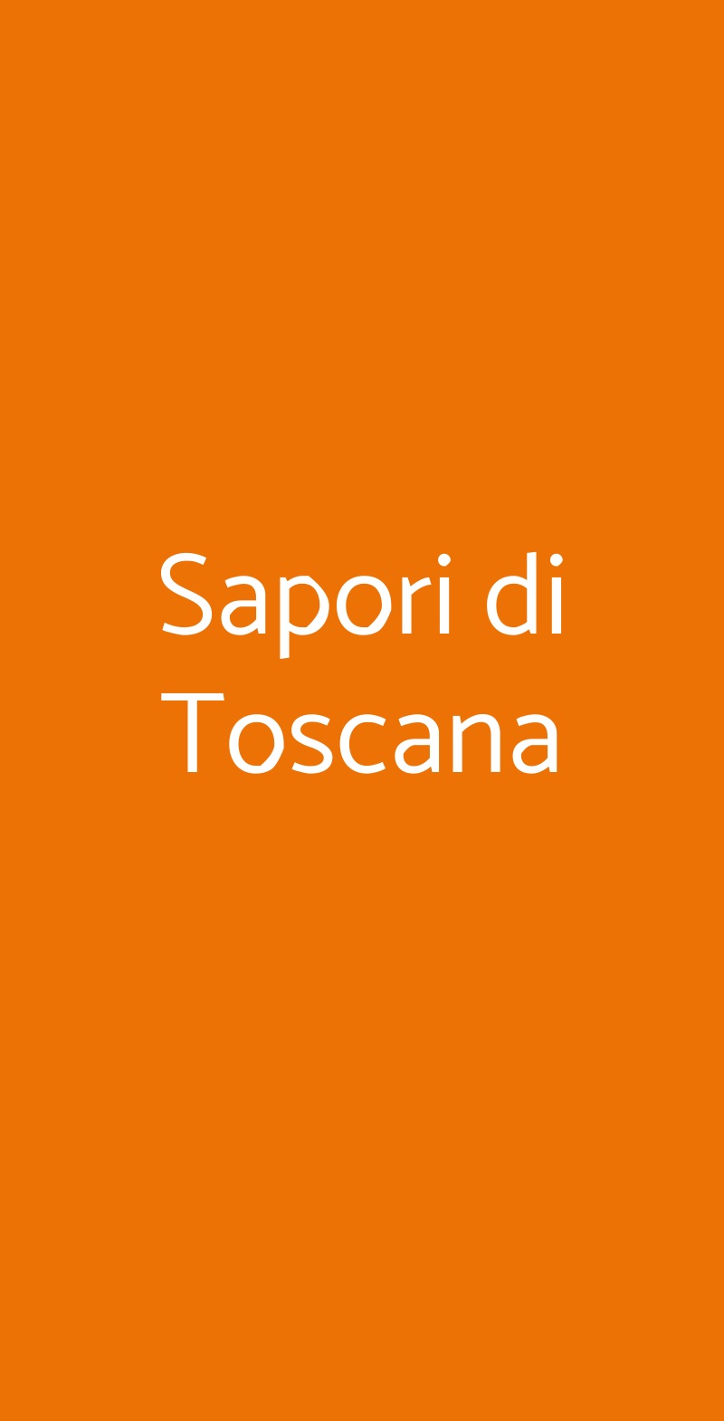 Sapori di Toscana Empoli menù 1 pagina