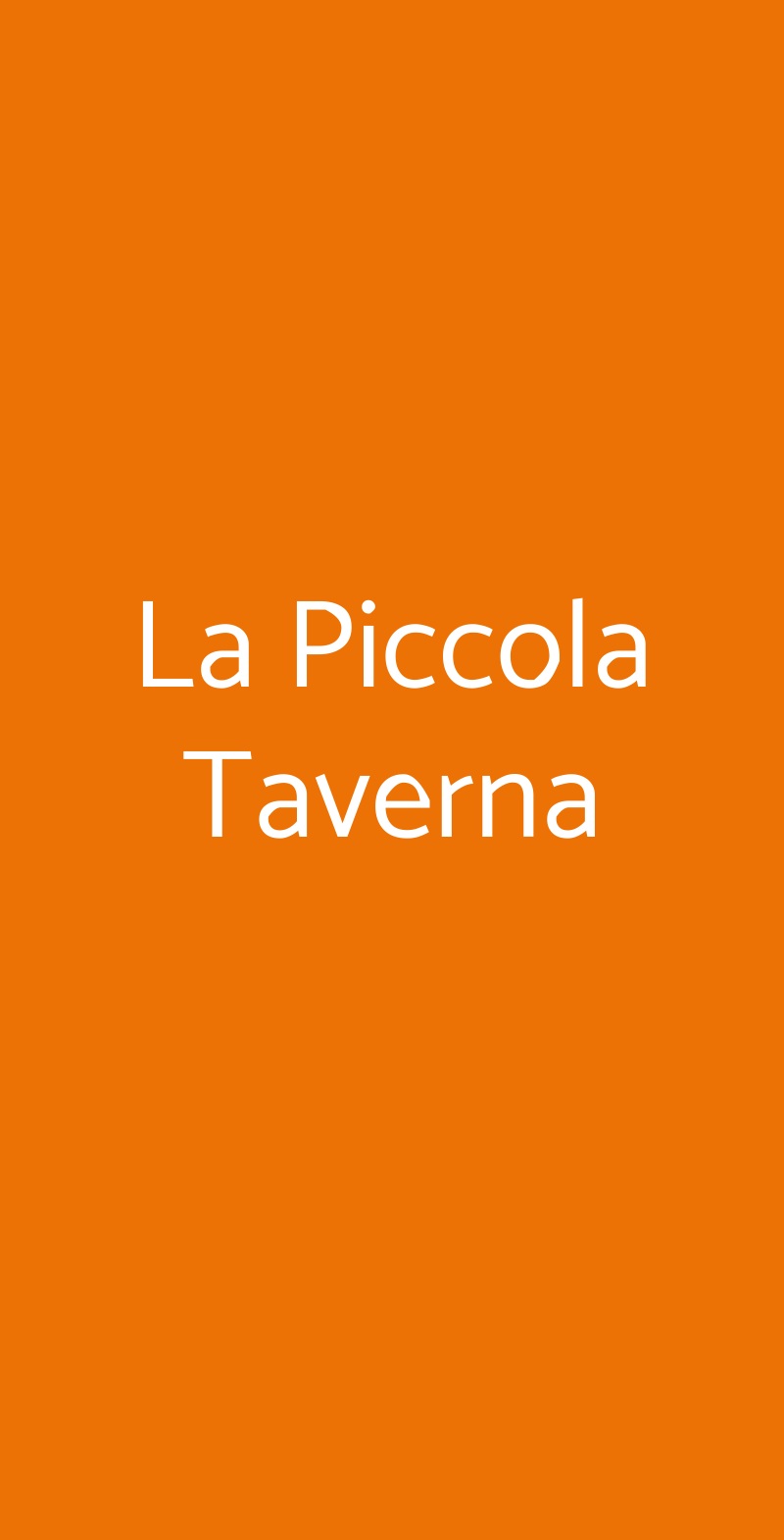 La Piccola Taverna Villa San Giovanni menù 1 pagina