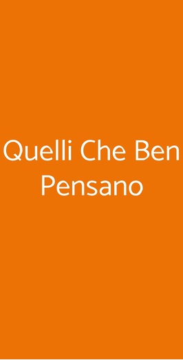 Quelli Che Ben Pensano