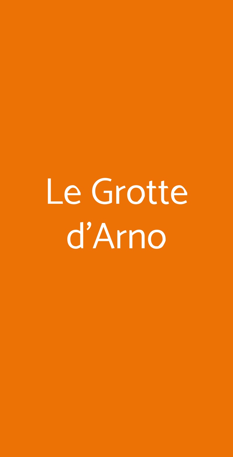Le Grotte d'Arno Cerreto Guidi menù 1 pagina