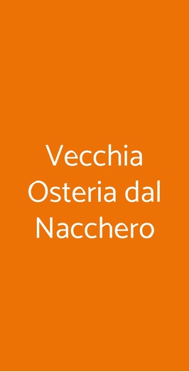 Vecchia Osteria Dal Nacchero, Firenze