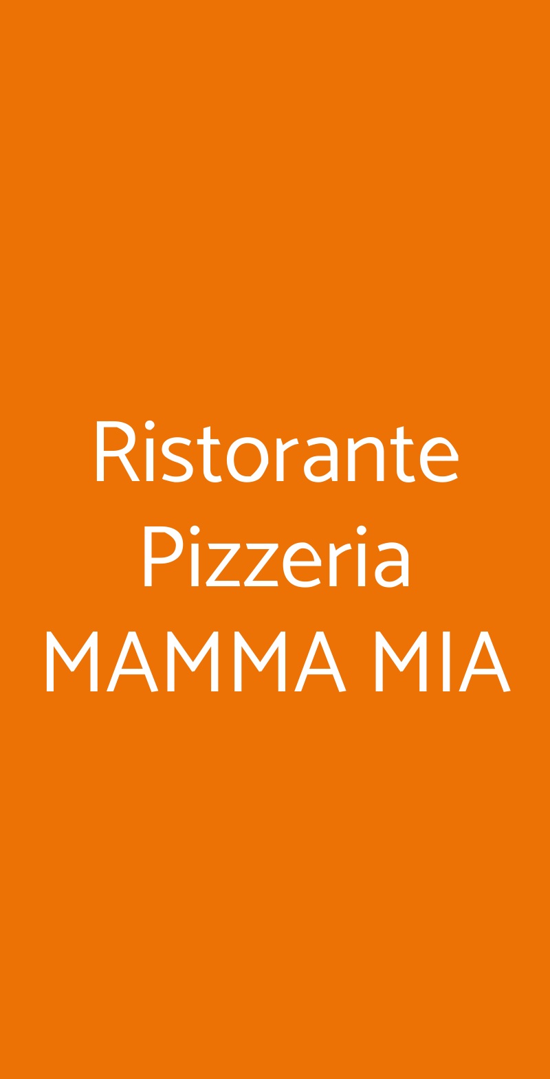Ristorante Pizzeria MAMMA MIA Torino menù 1 pagina
