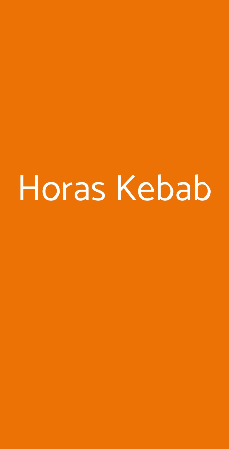 Horas Kebab Torino menù 1 pagina
