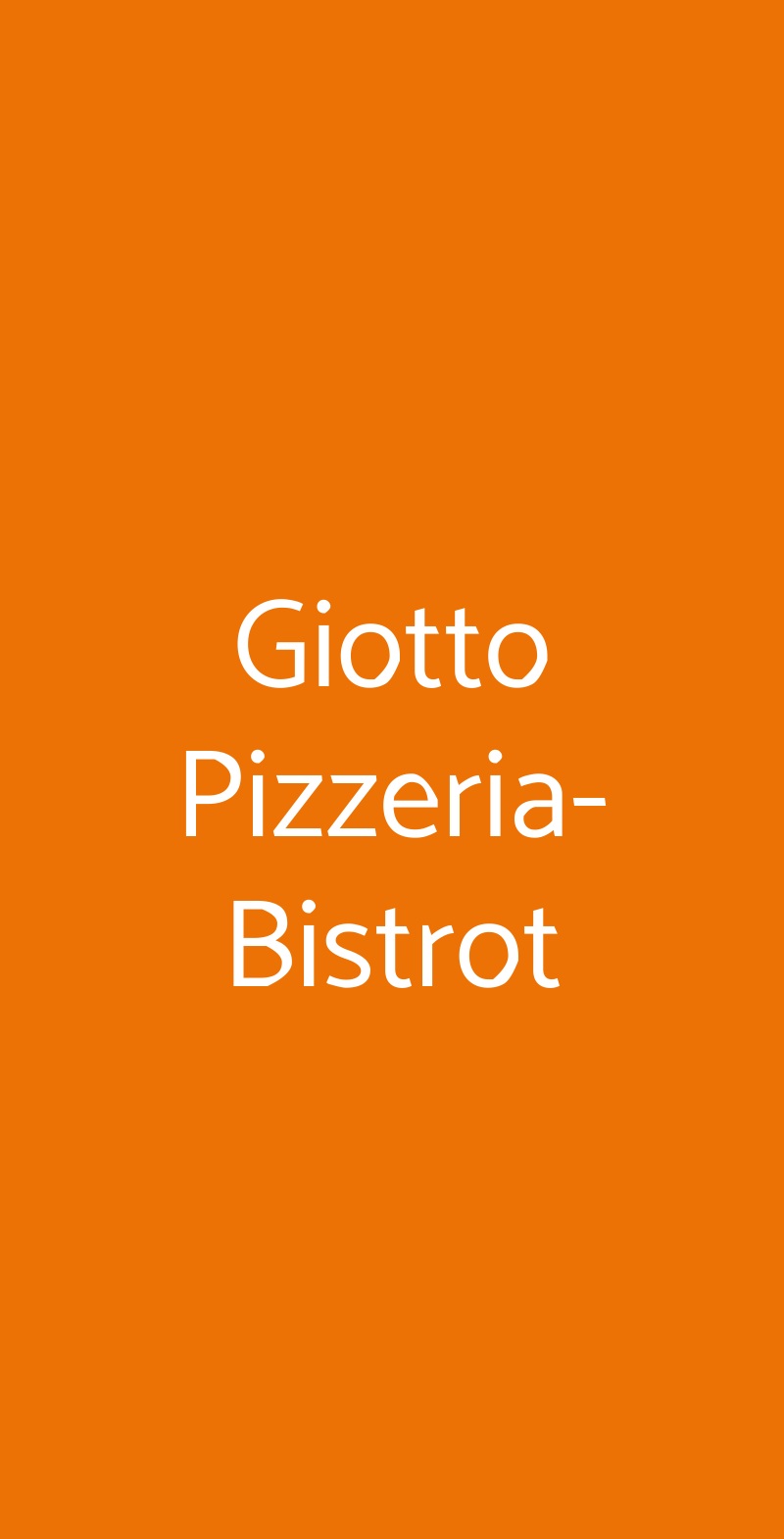 Giotto Pizzeria-Bistrot Firenze menù 1 pagina