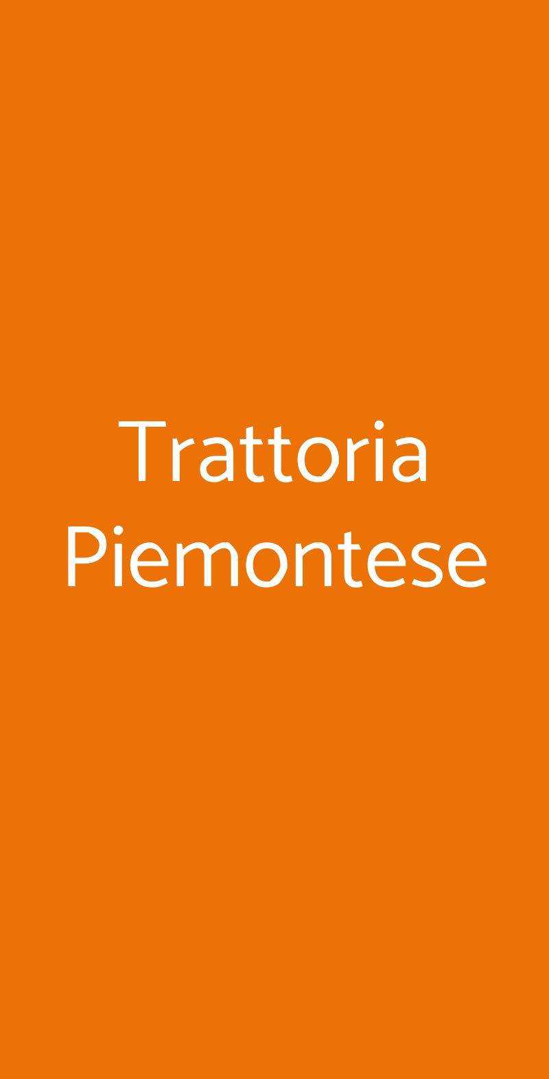 Trattoria Piemontese Torino menù 1 pagina