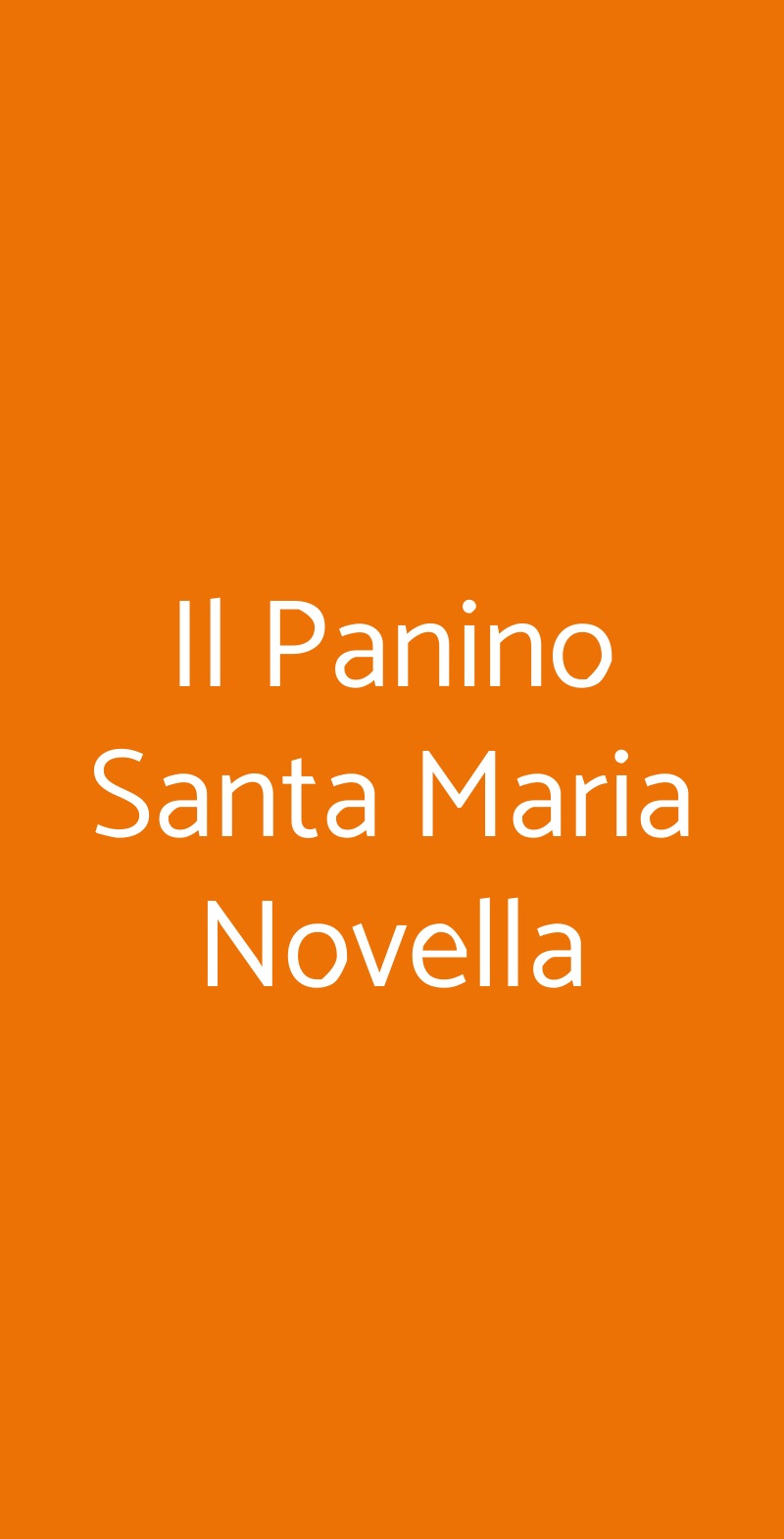 Il Panino Santa Maria Novella Firenze menù 1 pagina
