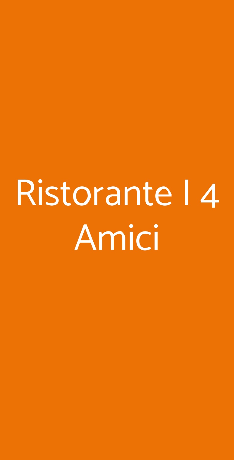 Ristorante I 4 Amici Firenze menù 1 pagina