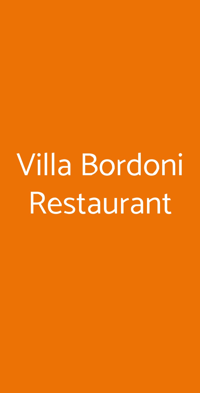 Villa Bordoni Restaurant Greve in Chianti menù 1 pagina