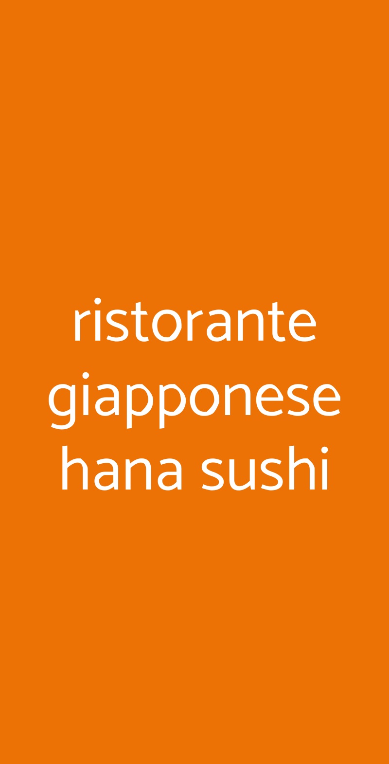 ristorante giapponese hana sushi Torino menù 1 pagina
