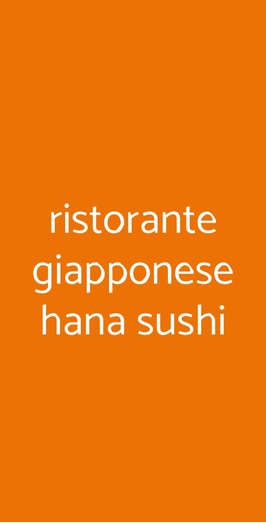 Ristorante Giapponese Hana Sushi, Torino