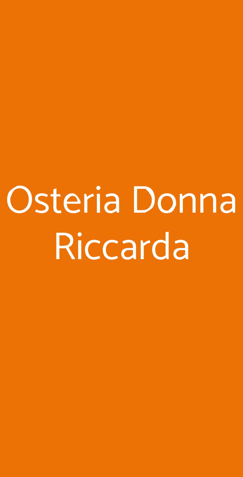 Osteria Donna Riccarda Empoli menù 1 pagina