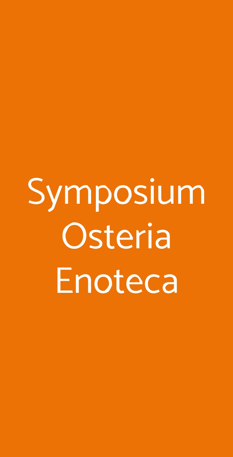Symposium Osteria Enoteca Caselle Torinese menù 1 pagina