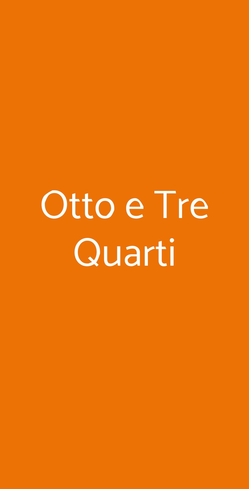 Otto e Tre Quarti Torino menù 1 pagina