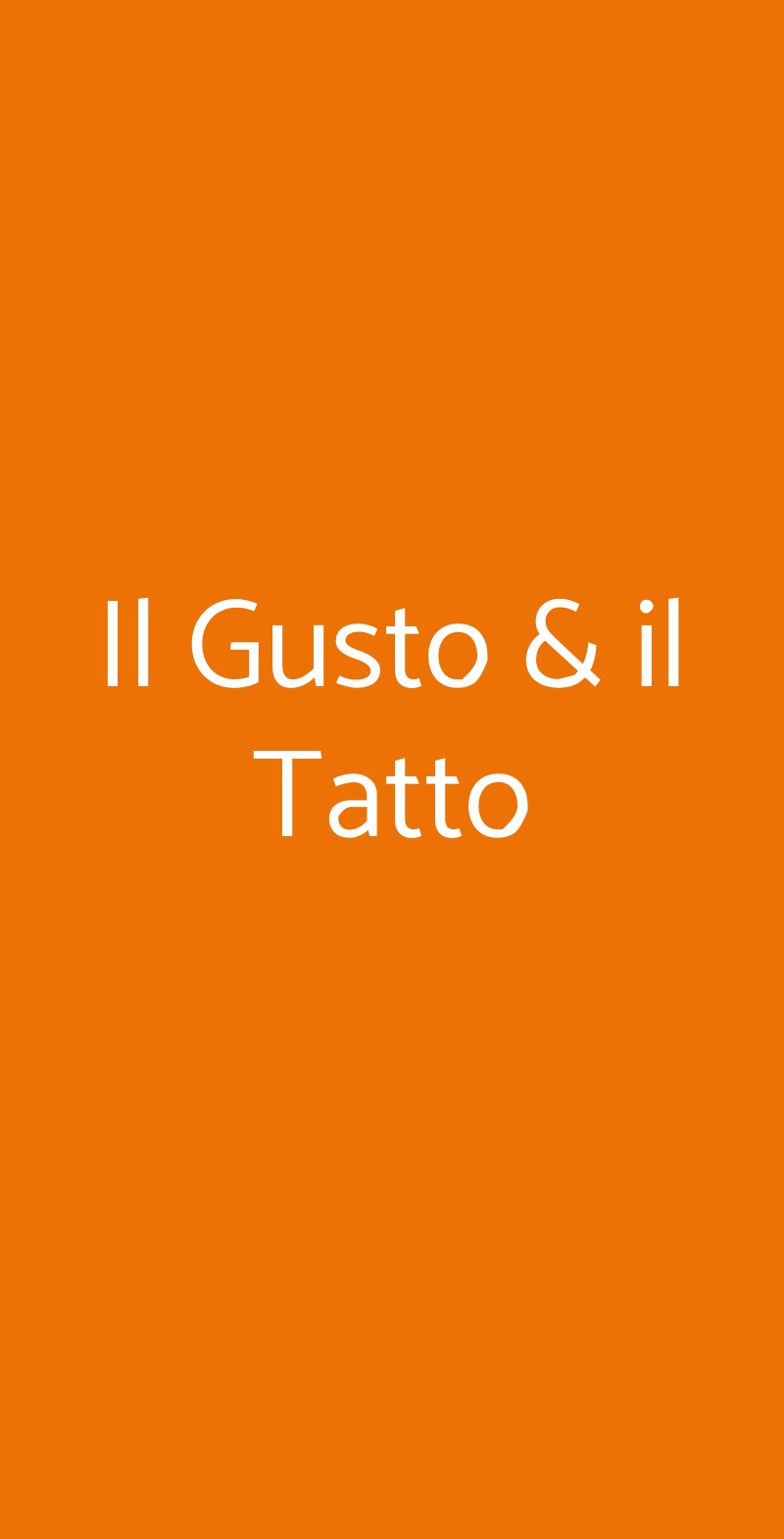Il Gusto & il Tatto Castelfiorentino menù 1 pagina