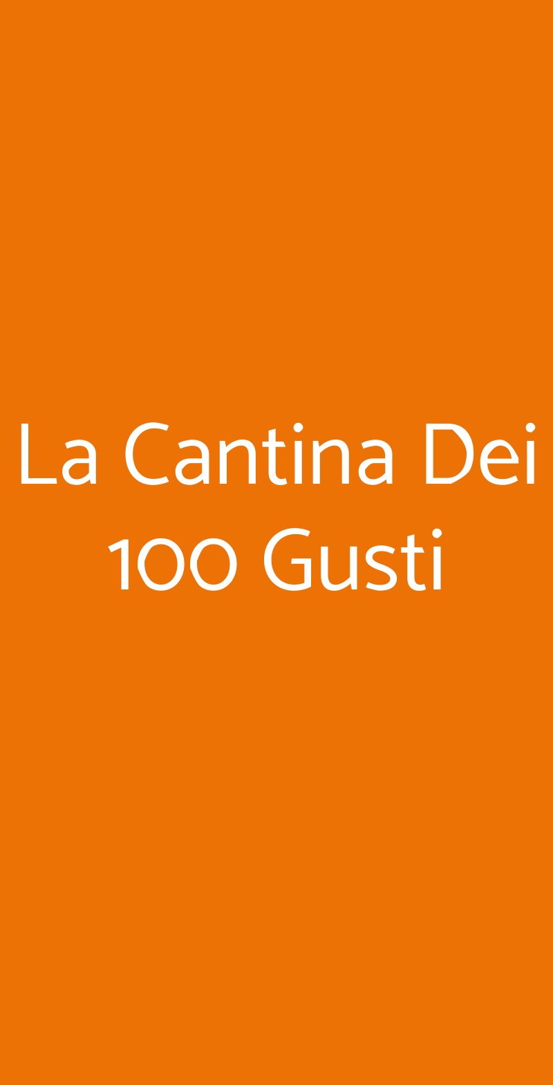 La Cantina Dei 100 Gusti Reggio Calabria menù 1 pagina