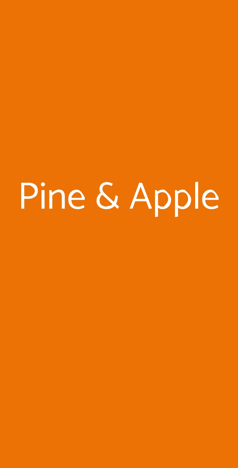 Pine & Apple Firenze menù 1 pagina