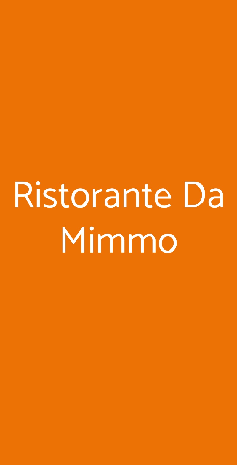 Ristorante Da Mimmo Firenze menù 1 pagina