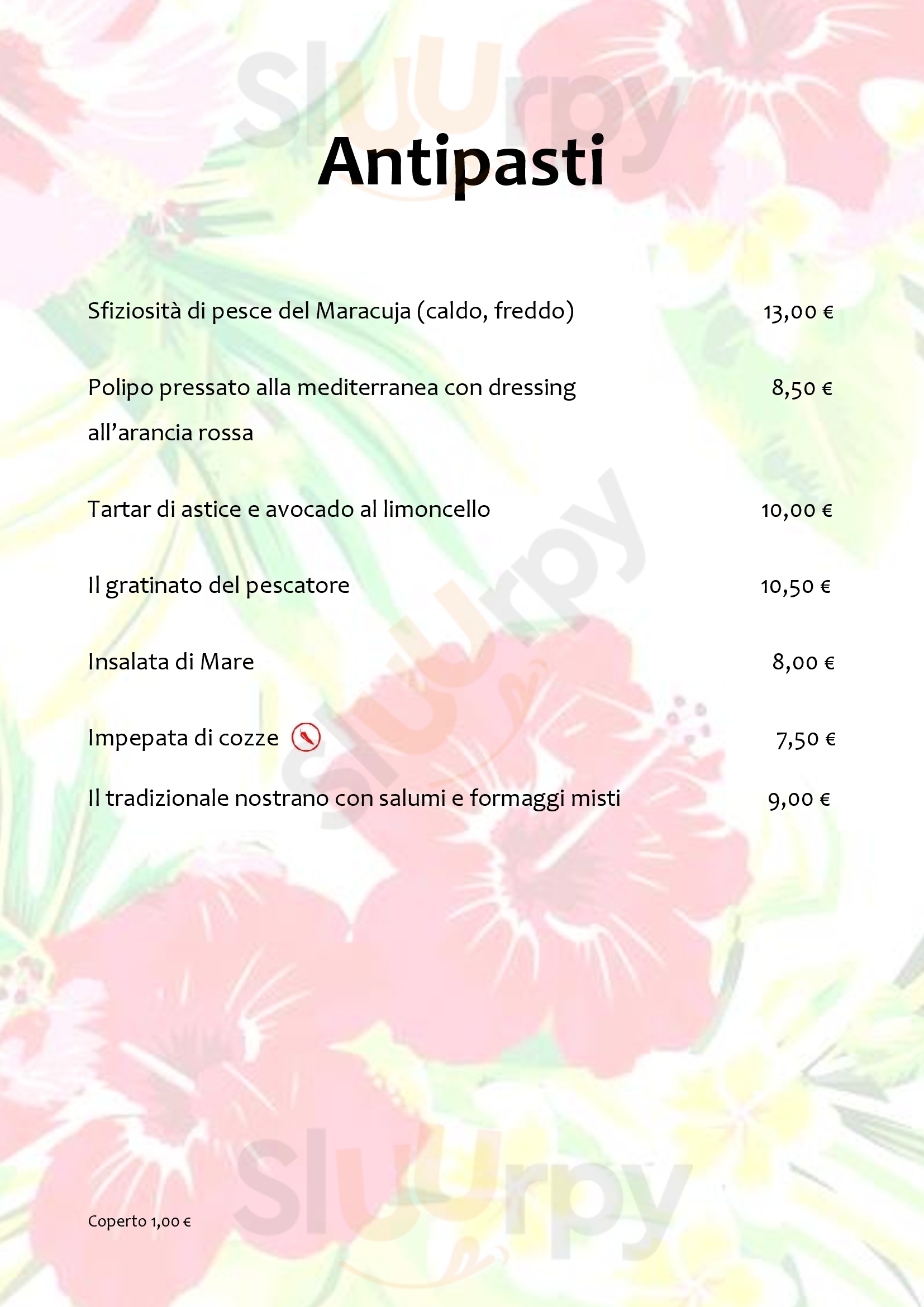 Maracuja Restaurante Caulonia menù 1 pagina