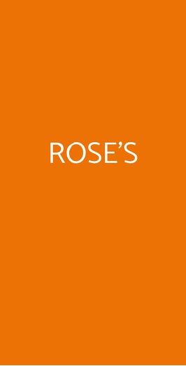 Rose's, Firenze