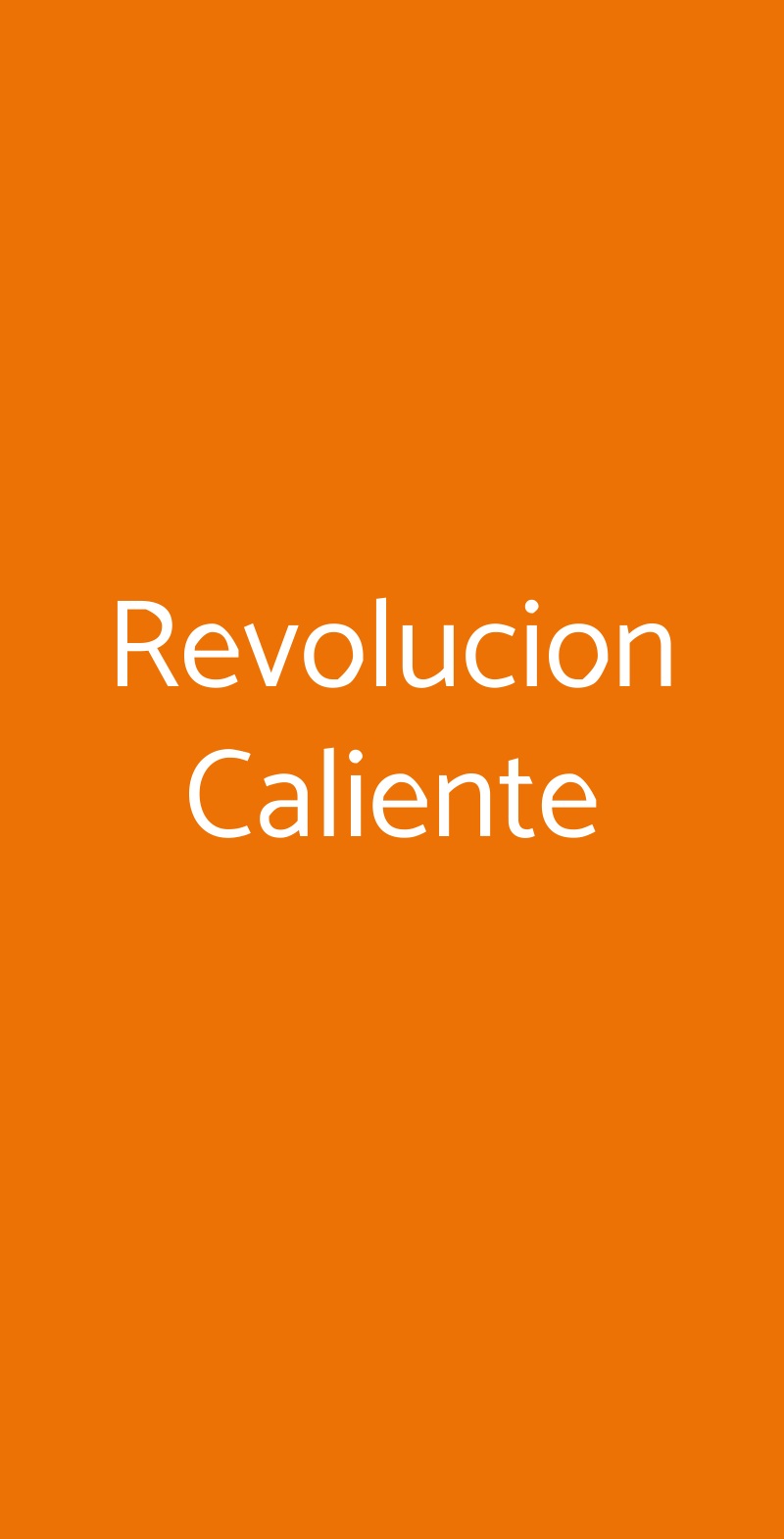 Revolucion Caliente Torino menù 1 pagina