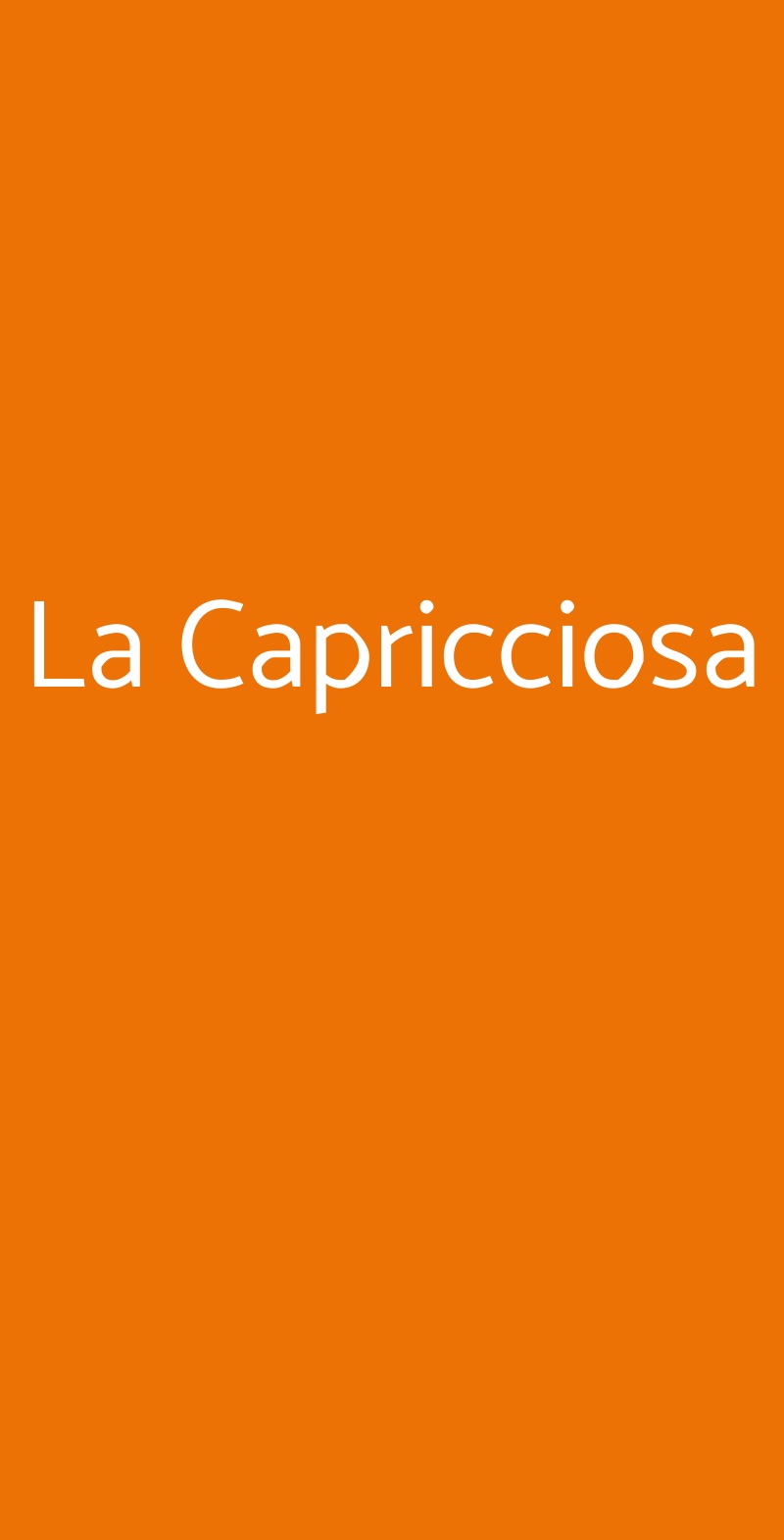 La Capricciosa Reggio Calabria menù 1 pagina