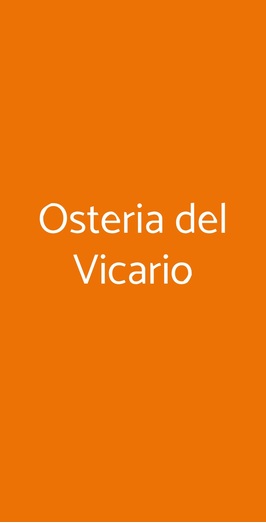 Osteria Del Vicario, Certaldo