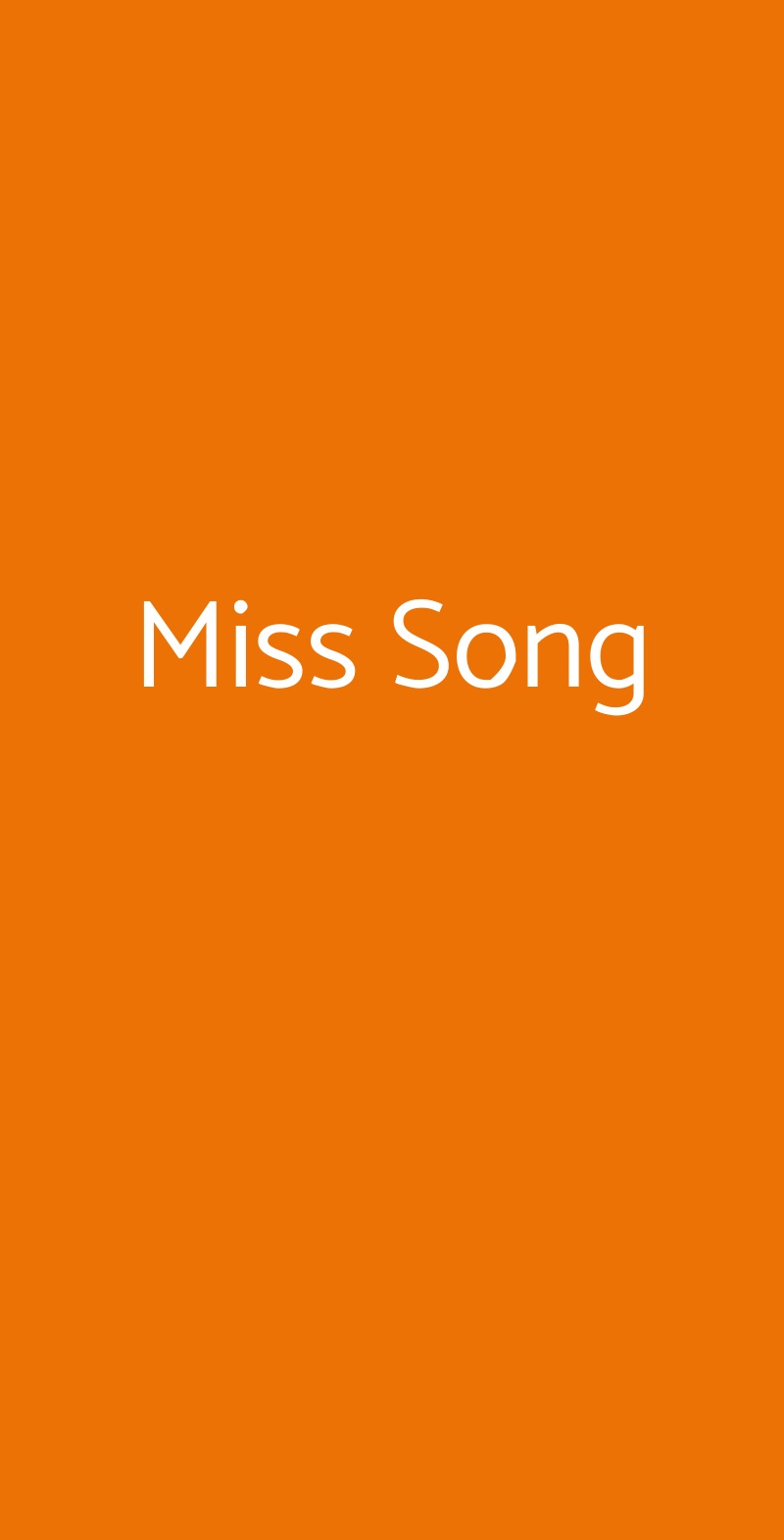 Miss Song Firenze menù 1 pagina