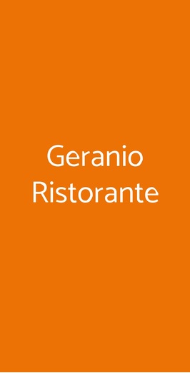Geranio Ristorante, Chieri