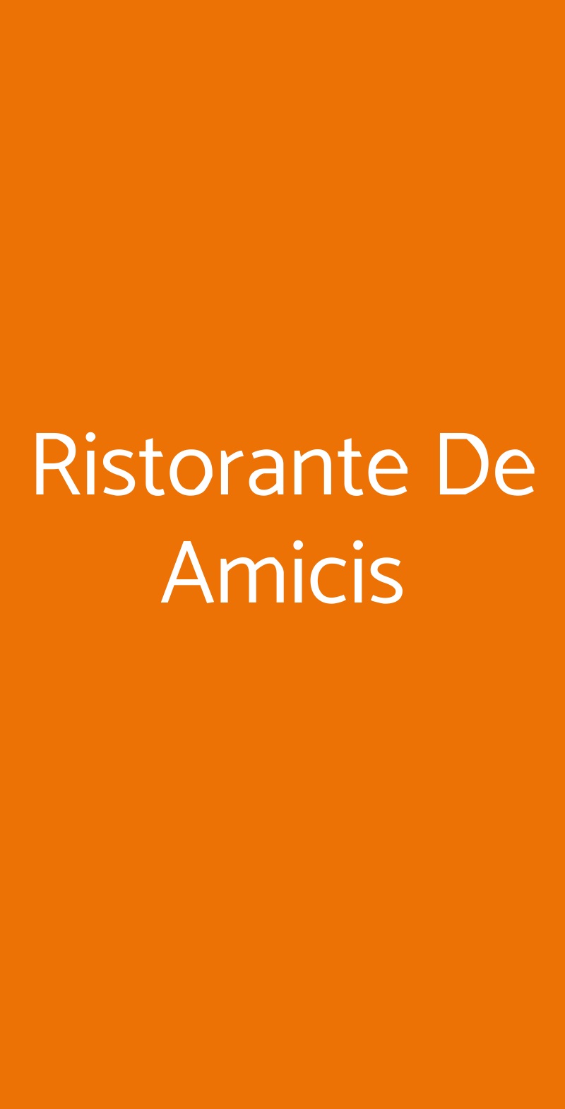 Ristorante De Amicis Torino menù 1 pagina