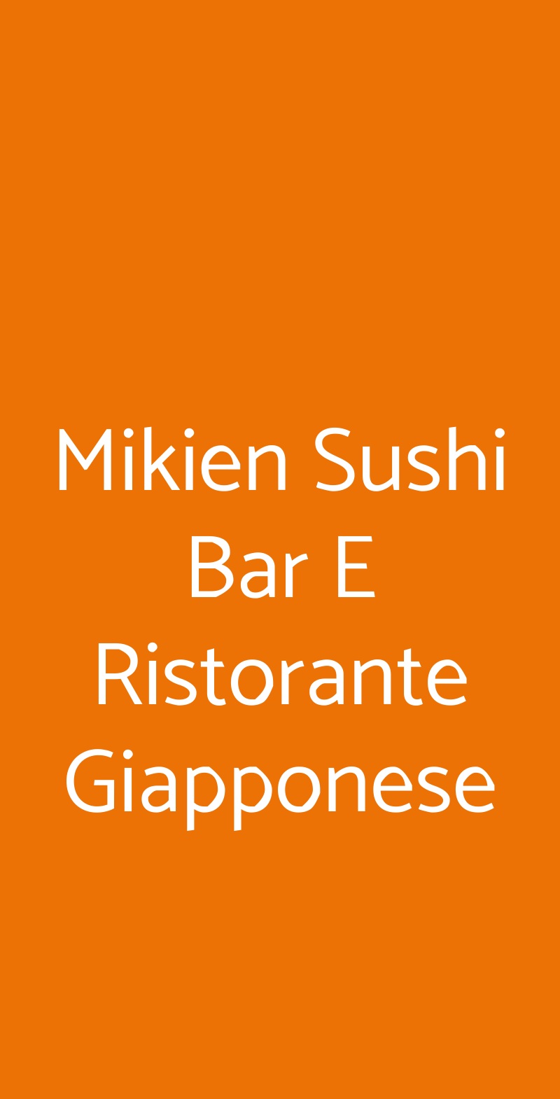 Mikien Sushi Bar E Ristorante Giapponese Torino menù 1 pagina