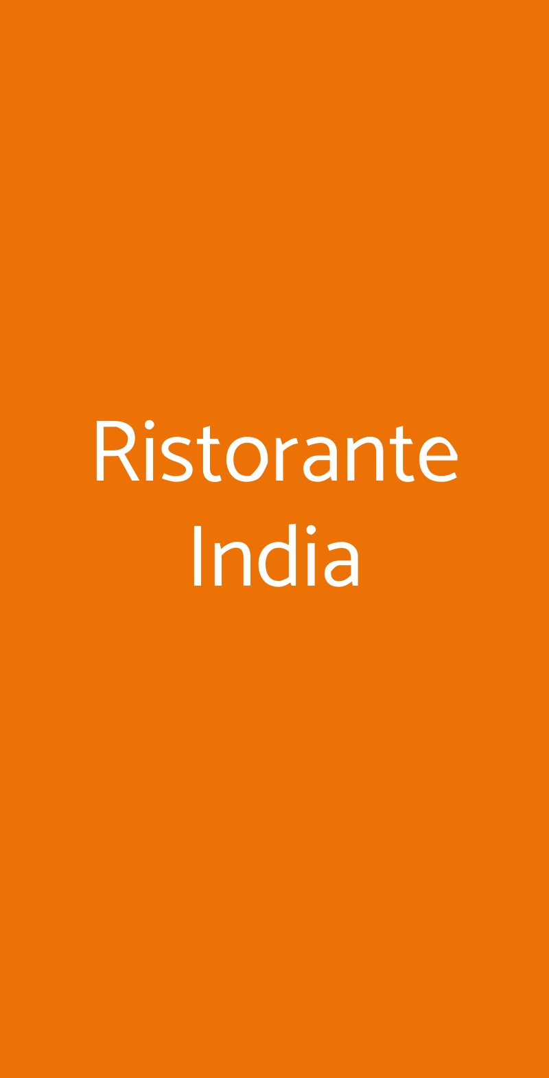 Ristorante India Fiesole menù 1 pagina