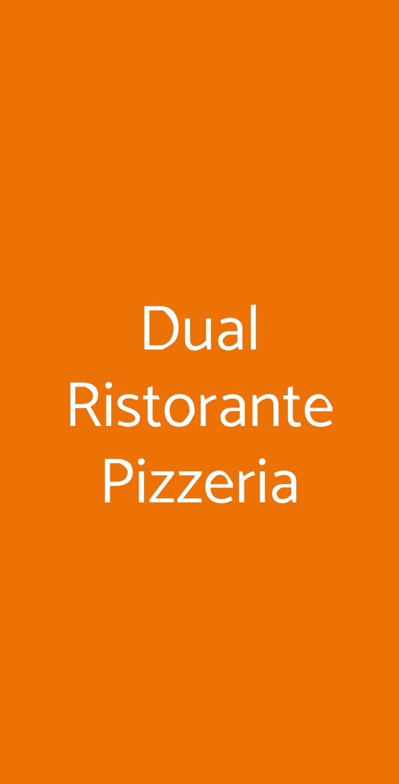 Dual Ristorante Pizzeria Torino menù 1 pagina