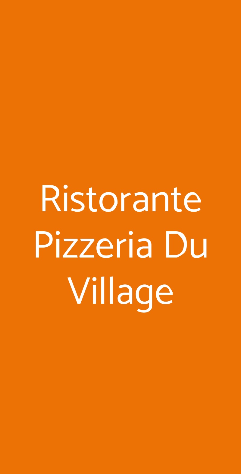Ristorante Pizzeria Du Village Borgaro Torinese menù 1 pagina