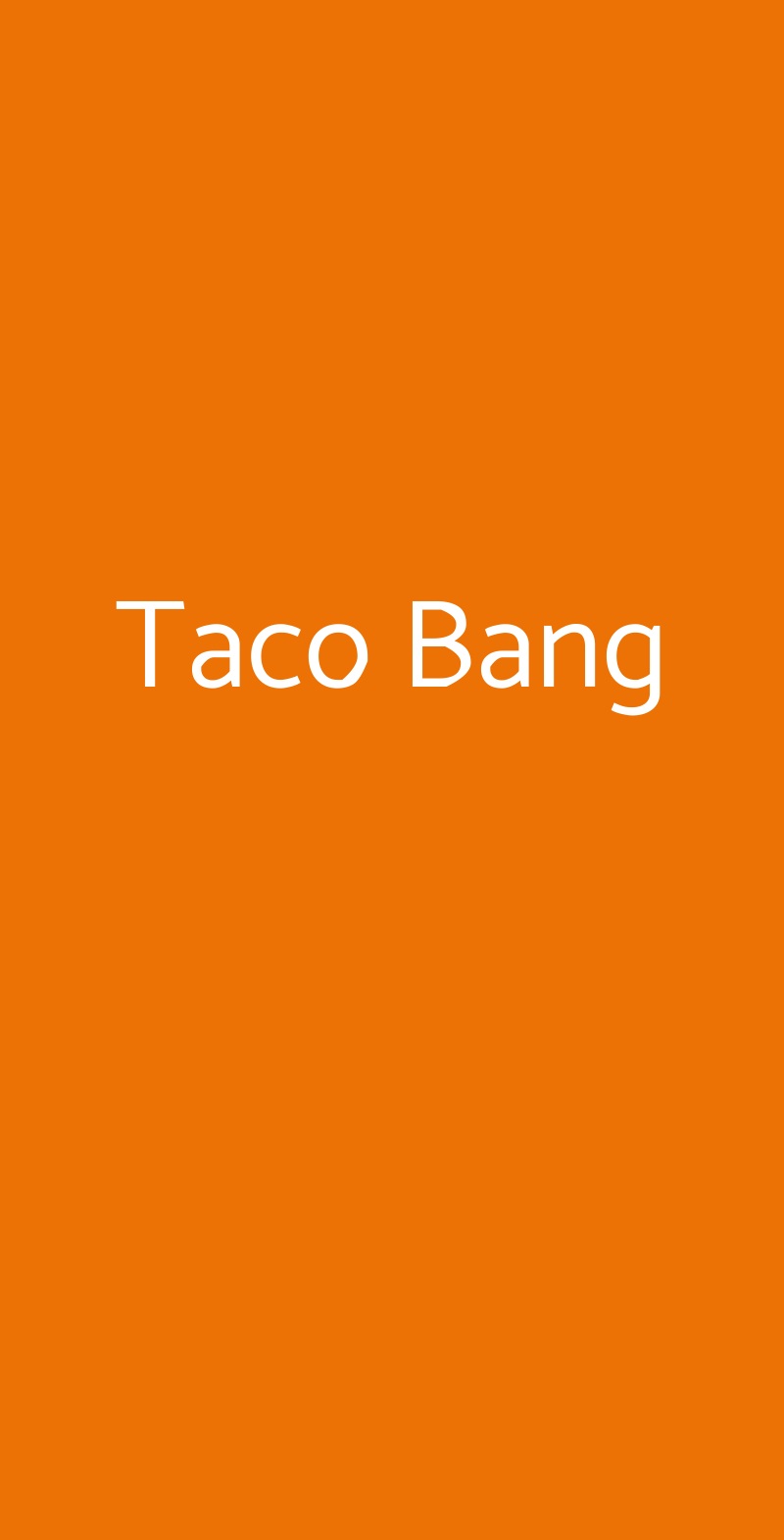 Taco Bang Torino menù 1 pagina