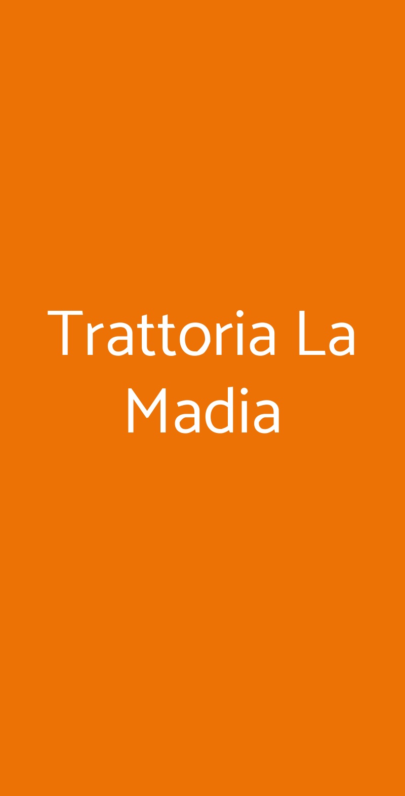 Trattoria La Madia Firenze menù 1 pagina