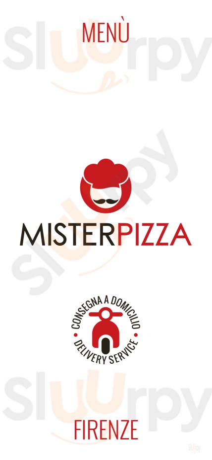 Mister Pizza - Via Pietrapiana Firenze menù 1 pagina