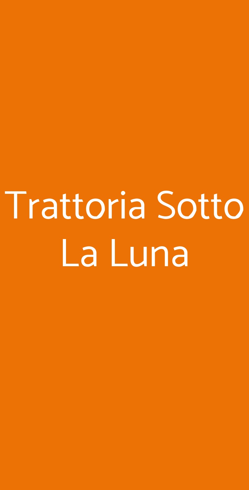 Trattoria Sotto La Luna Torino menù 1 pagina
