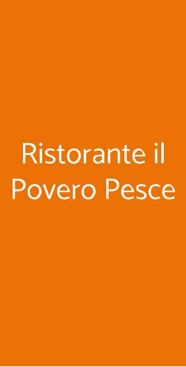 Ristorante Il Povero Pesce, Firenze