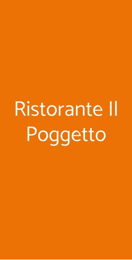 Ristorante Il Poggetto, Firenze