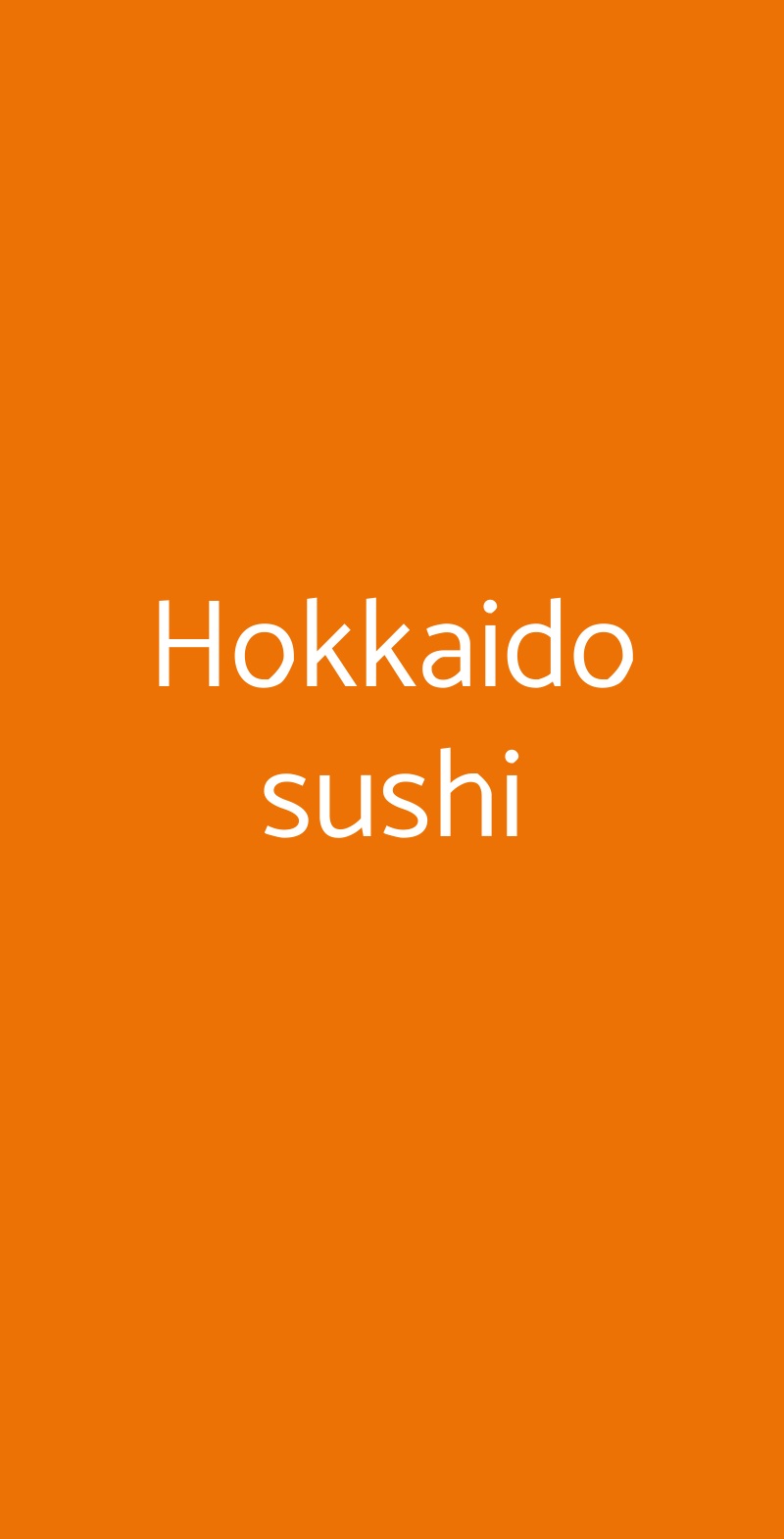Hokkaido sushi Firenze menù 1 pagina