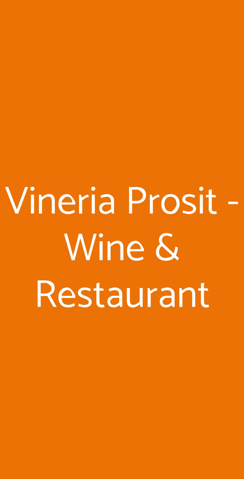 Vineria Prosit - Wine & Restaurant Torino menù 1 pagina