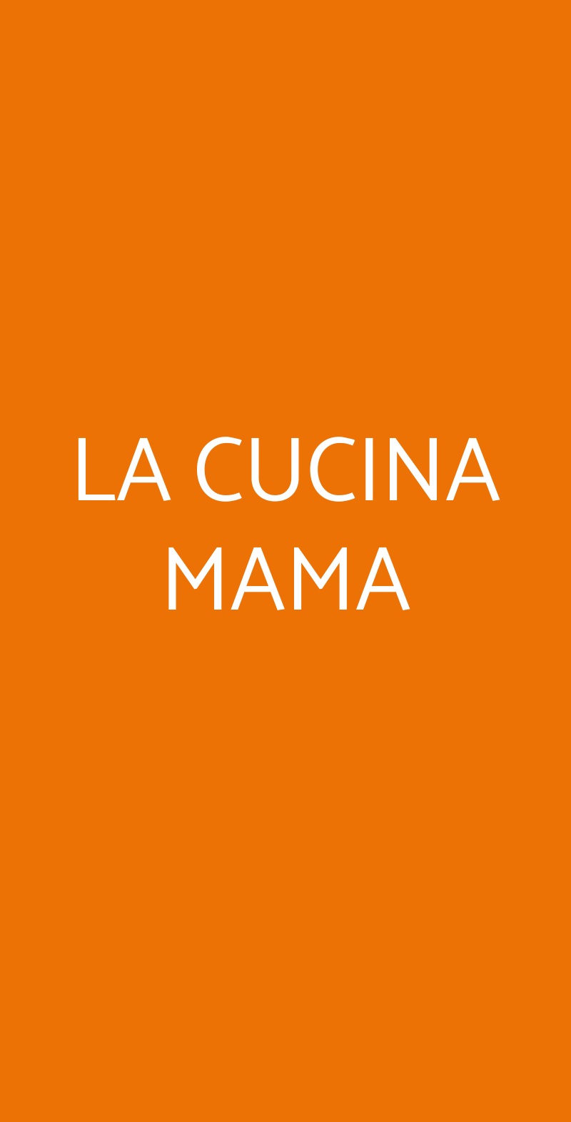 LA CUCINA MAMA Firenze menù 1 pagina