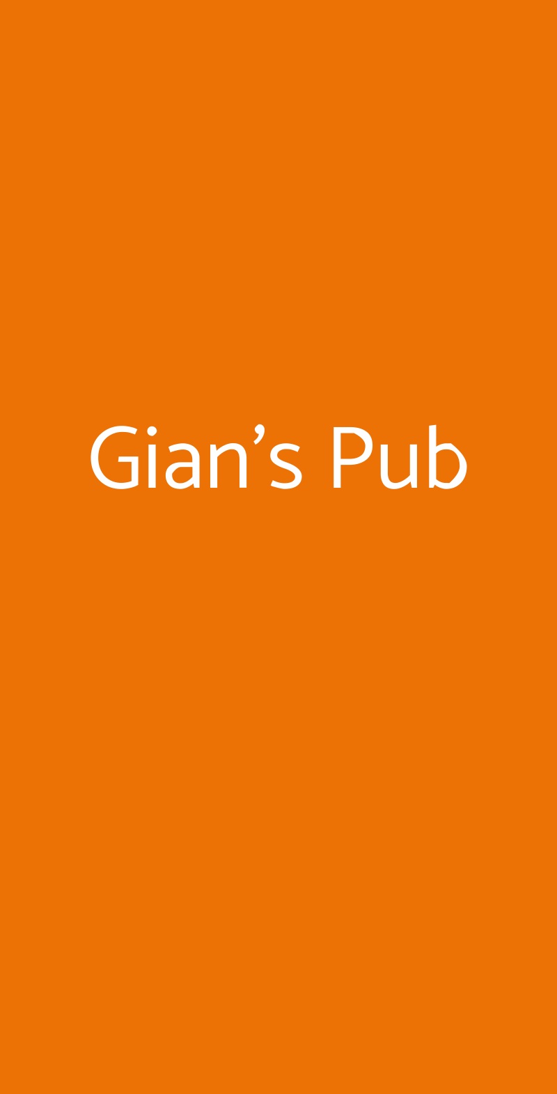 Gian's Pub Cinquefrondi menù 1 pagina